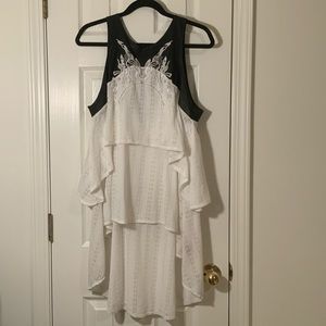 Free People Tiered Tank With Leather Detail